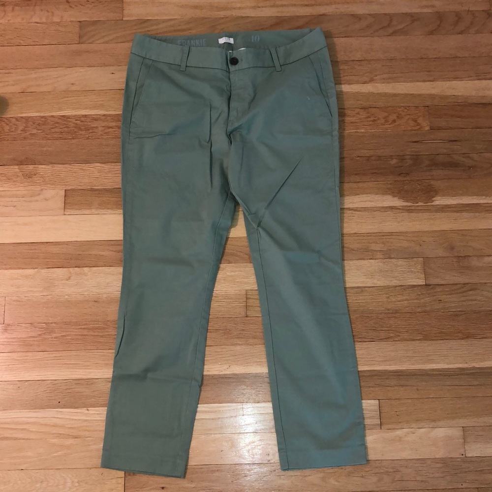 Jcrew Factory Frankie Chino Olive Pants Size 10